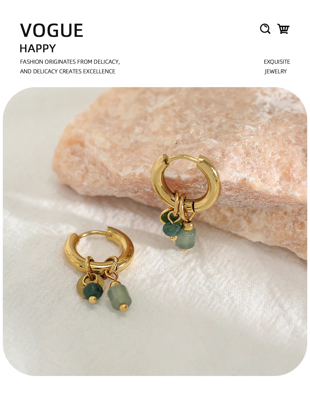 18K Gold Plated Stainless Steel Hoop Earrings in newyork at true cybele
