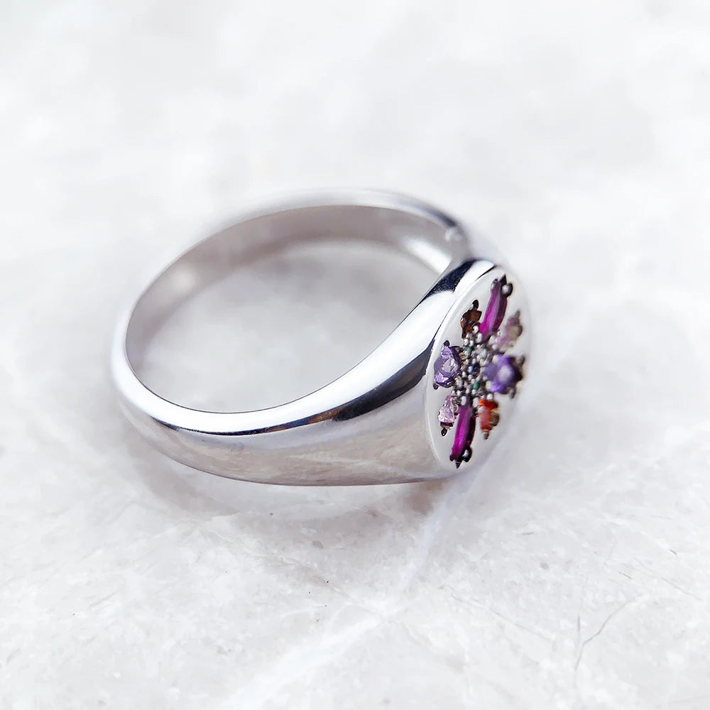 925 silver boho ring for women displayed as a gift