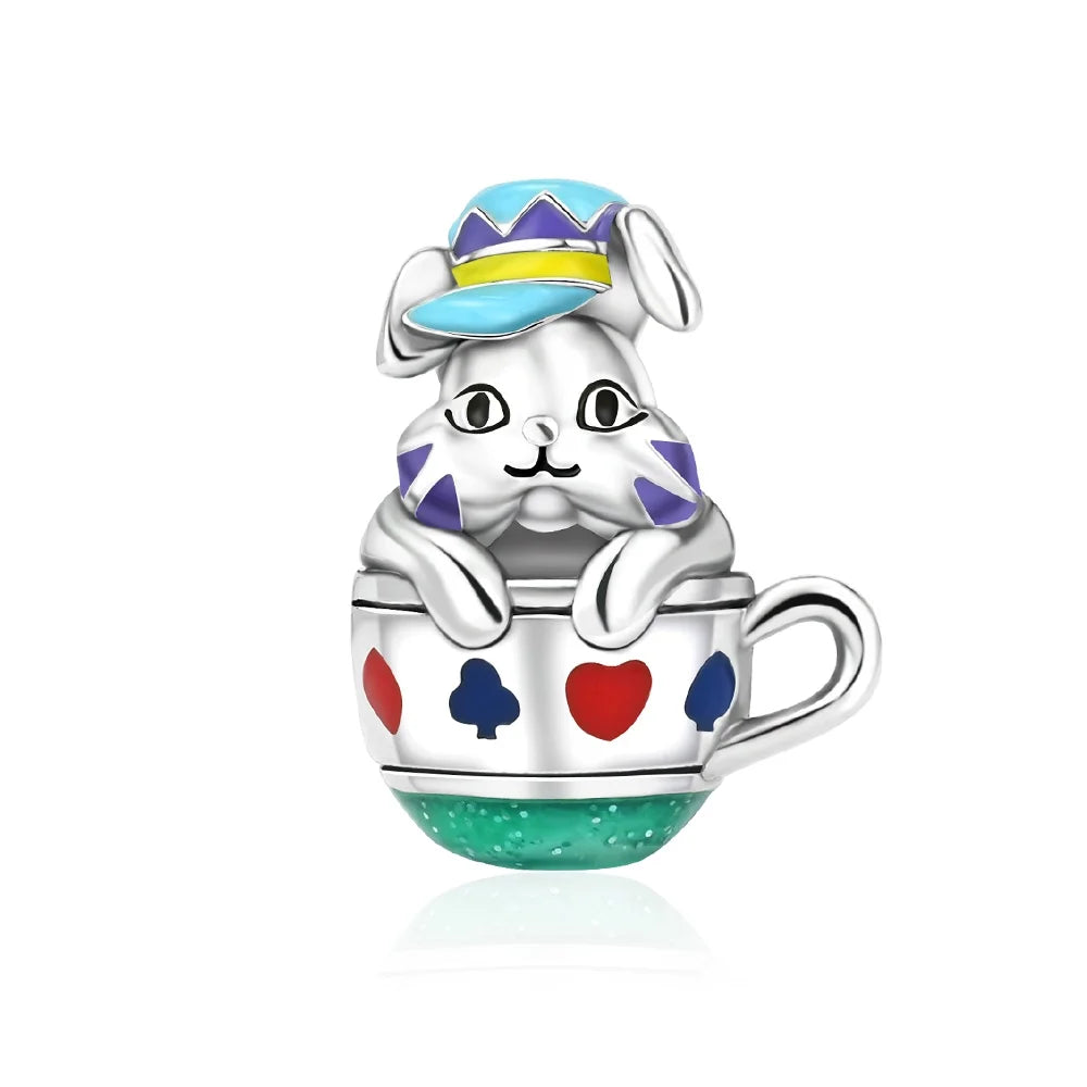 925 Sterling Silver Easter egg bead