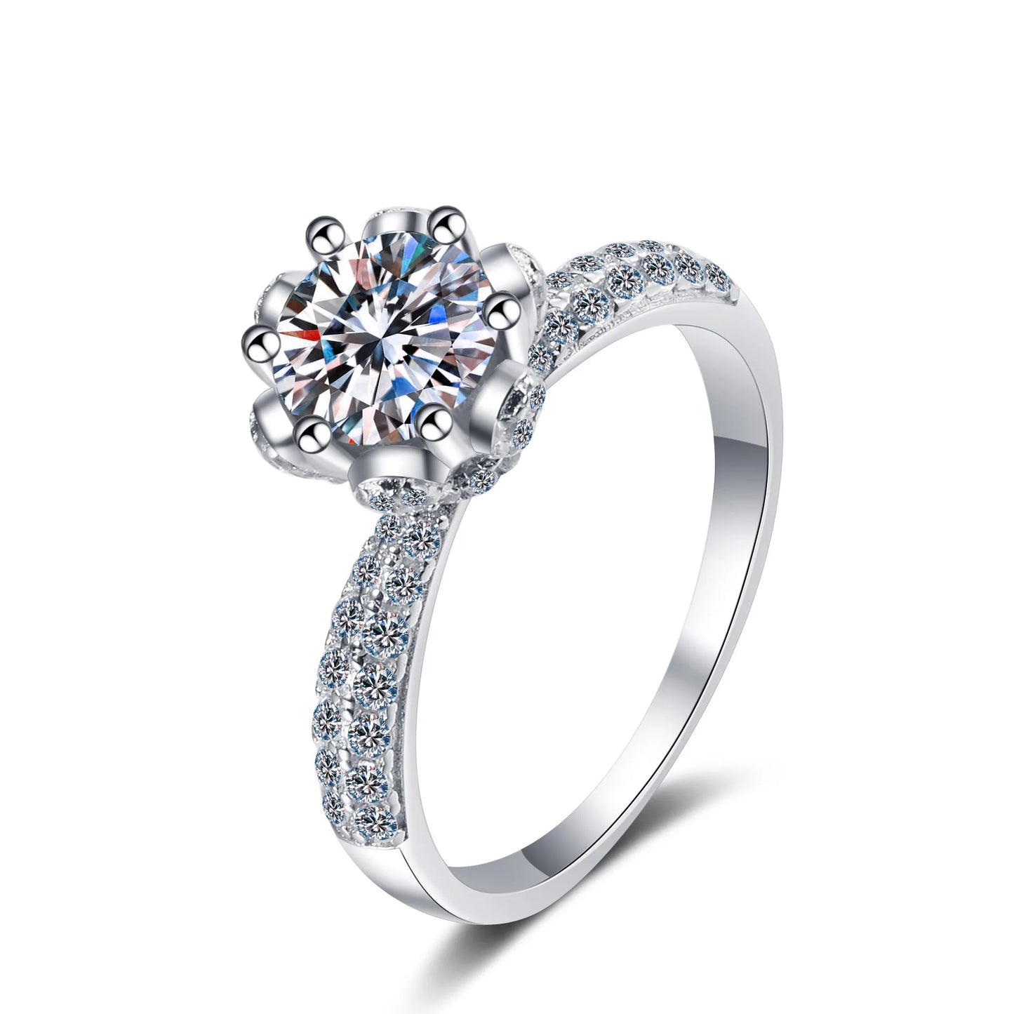 Ice Queen 1 Carat Moissanite Ring 925 Silver