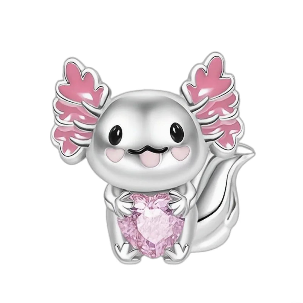 925 Sterling Silver Easter bunny love you charm
