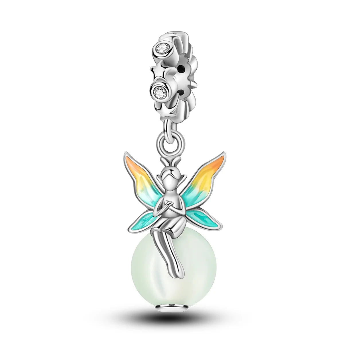 925 Sterling Silver Easter pendant Cute Rabbit in coffe Charm