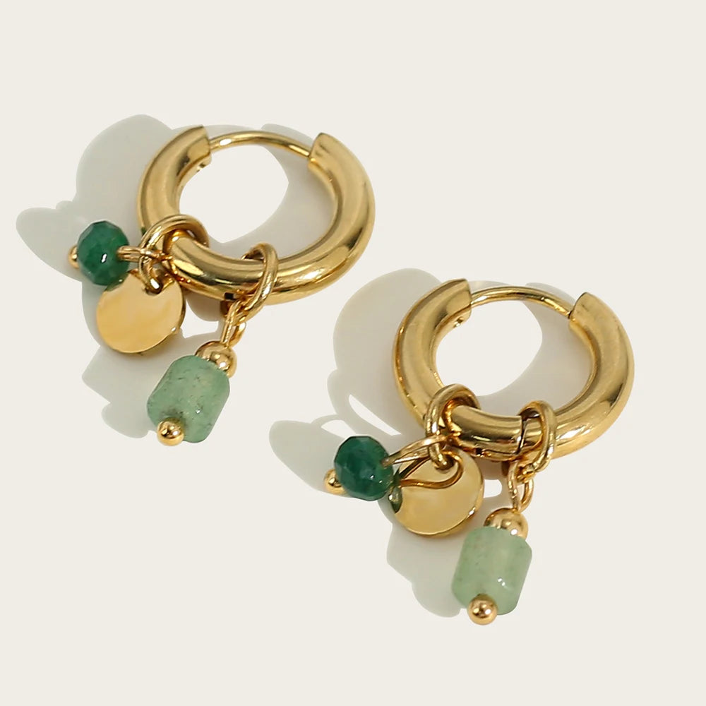 18K Gold Plated Stainless Steel Hoop Earrings