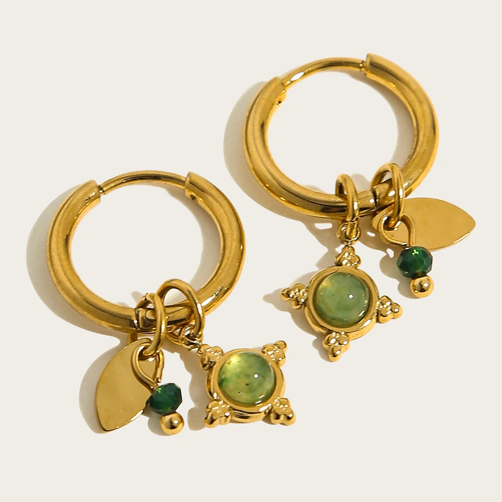 18K Gold Plated Stainless Steel Hoop Earrings