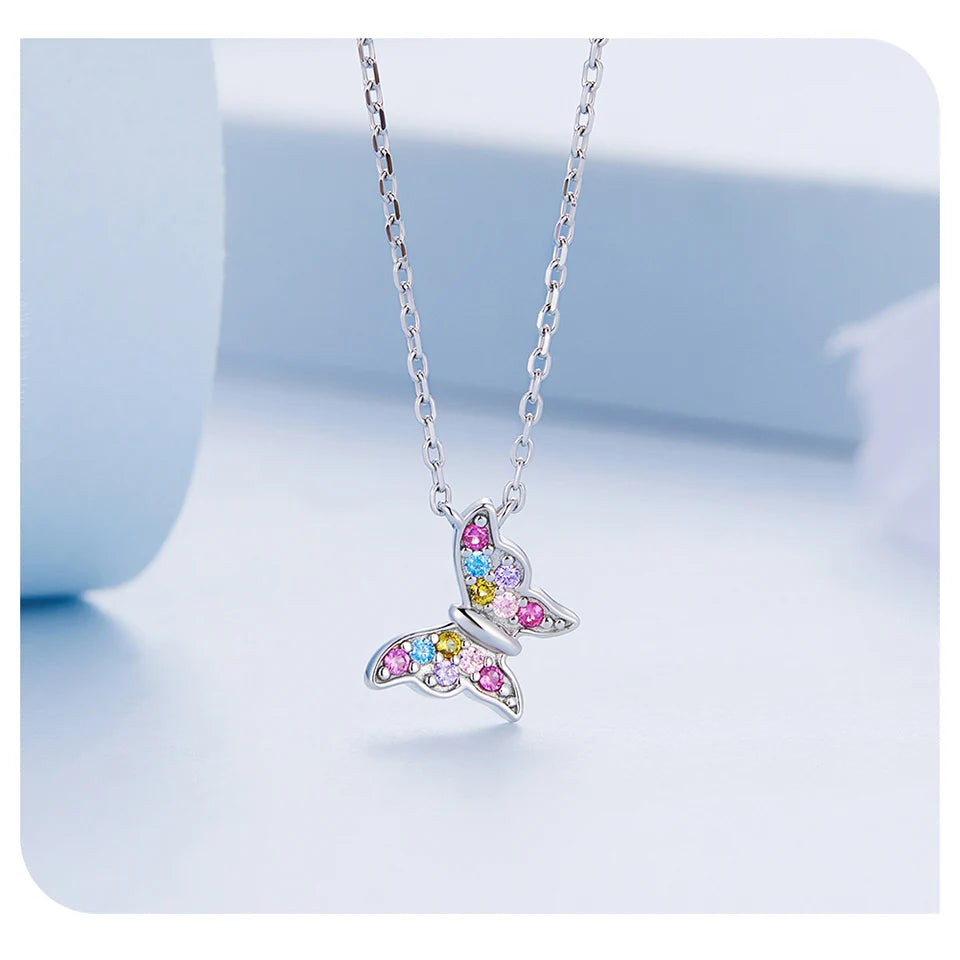 925 Silver Butterfly Jewelry Set – Necklace & Earrings