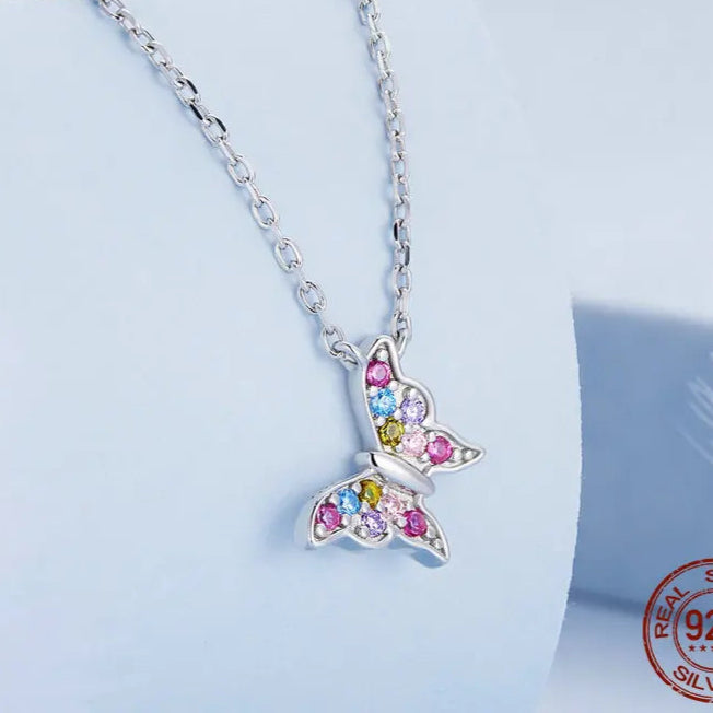 925 Silver Butterfly Jewelry Set – Necklace & Earrings