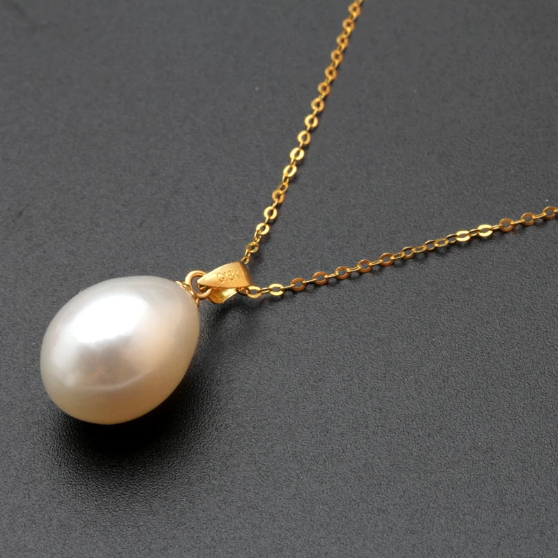 18K Gold Pearl Jewelry Set with Natural Freshwater Pearls