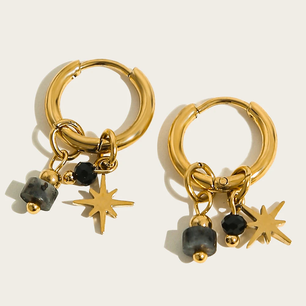 18K Gold Plated Stainless Steel Hoop Earrings