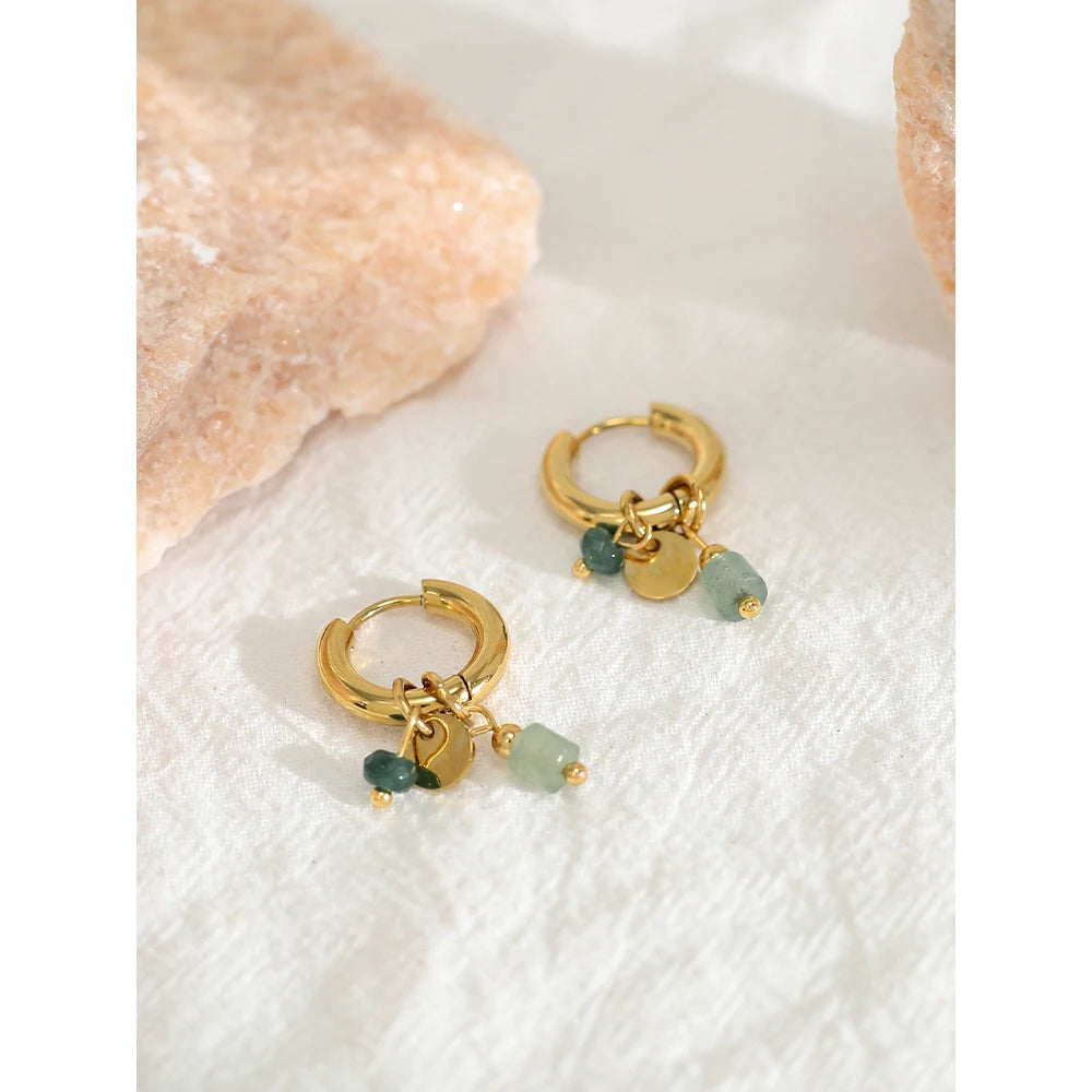 18K Gold Plated Stainless Steel Hoop Earrings in newyork