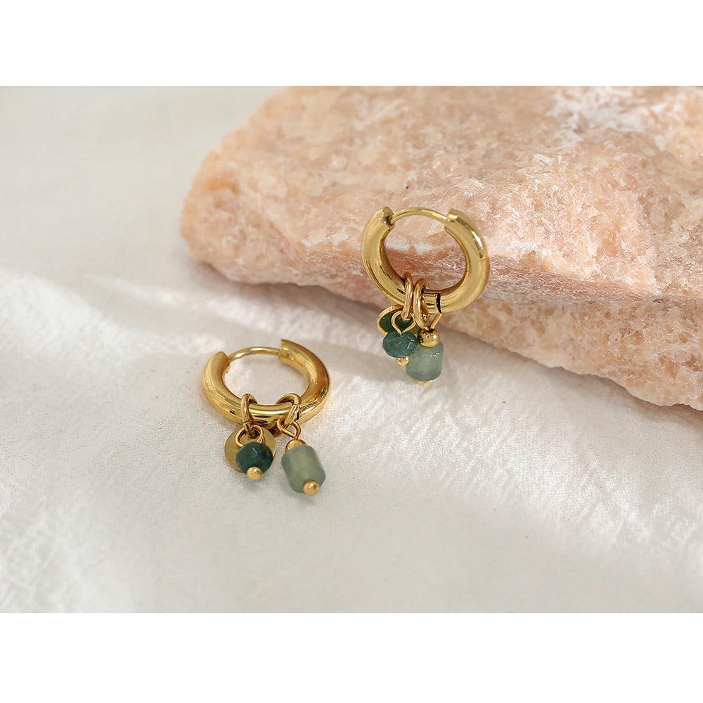 18K Gold Plated Stainless Steel Hoop Earrings in newyork