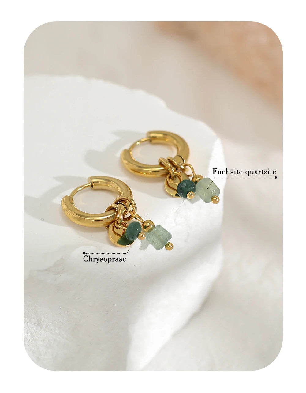 18K Gold Plated Stainless Steel Hoop Earrings n london