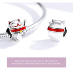 Cute Cat Charms 925 Sterling Silver