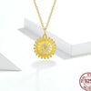 Sun Coin Pendant  925 Sterling Silver