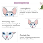 Cute Cat Charms 925 Sterling Silver