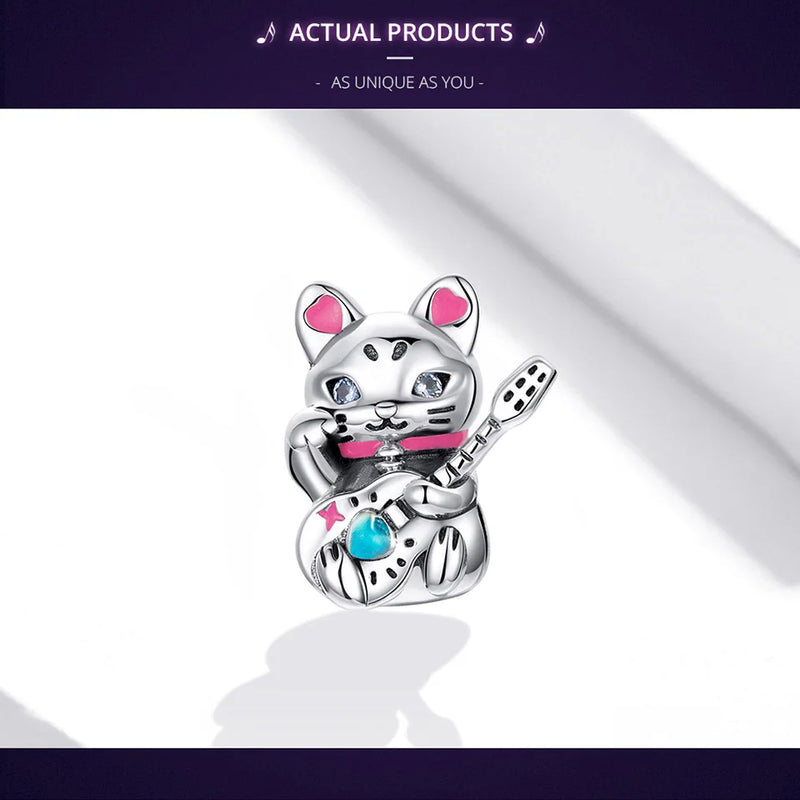 Cute Cat Charms 925 Sterling Silver