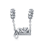 Cute Cat Charms 925 Sterling Silver