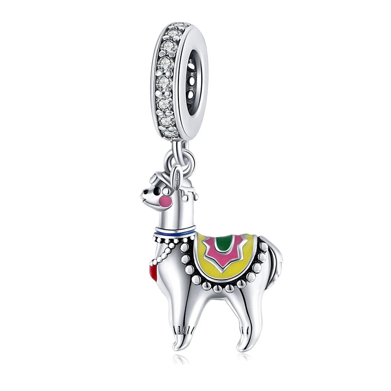 Animal Zoo Flamingo Charm 925 Sterling Silver charm