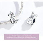 Cute Cat Charms 925 Sterling Silver