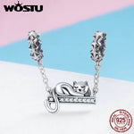 Cute Cat Charms 925 Sterling Silver