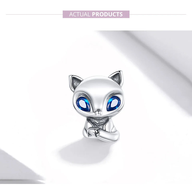 Cute Cat Charms 925 Sterling Silver