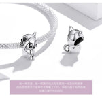 Cute Cat Charms 925 Sterling Silver