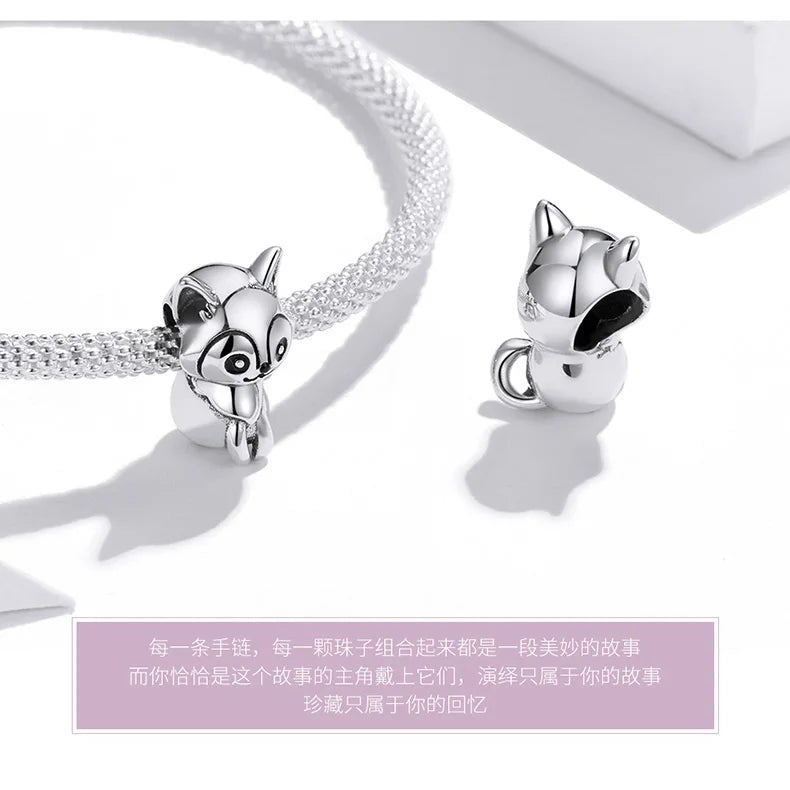 Cute Cat Charms 925 Sterling Silver