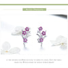 925 Sterling Silver Plum Blossom Flower Stud Earrings