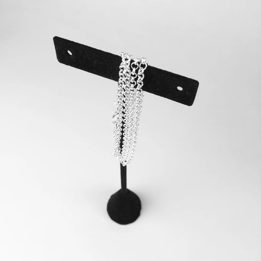 Round Belcher Chain Necklace – 925 Silver, Unisex Style