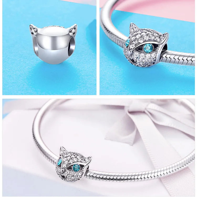 Cute Cat Charms 925 Sterling Silver