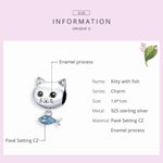 Cute Cat Charms 925 Sterling Silver