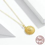 Sun Coin Pendant  925 Sterling Silver