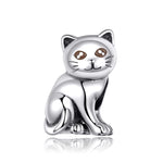 Cute Cat Charms 925 Sterling Silver