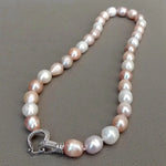 Freshwater Pearl Pink Purple White Rice Pearl Choker