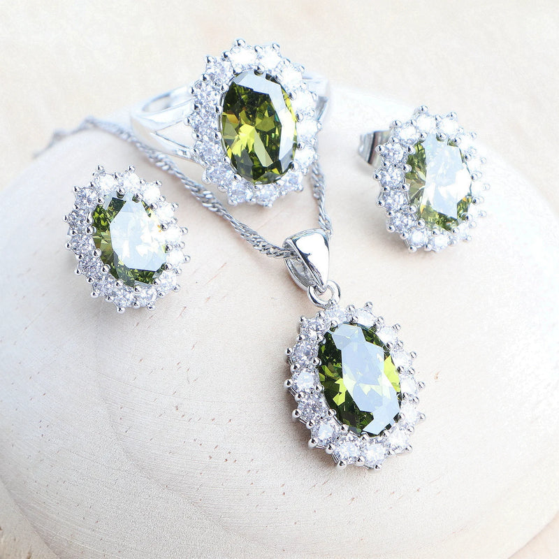 925 Sterling Silver Bridal Jewelry Sets