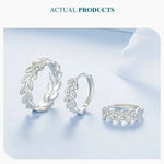 925 Sterling Silver Hollowed Heart Ring Woven Width Rings