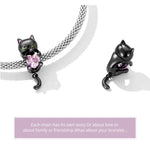 Sterling Silver Black Cat Charm Beads