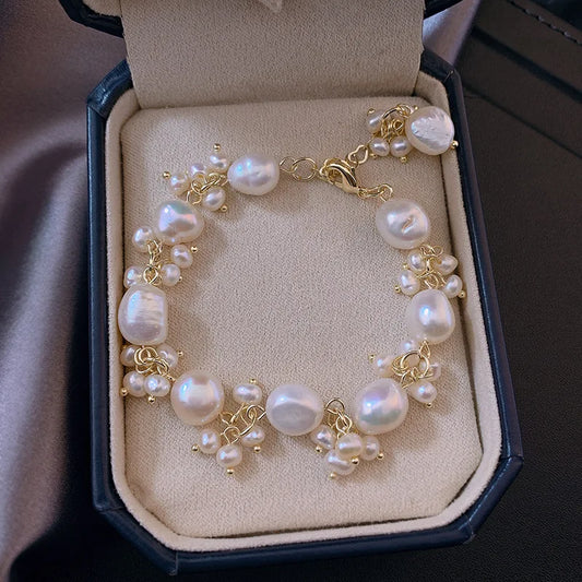 Baroque Pearl Bracelet – 14K Gold-Filled Elegance