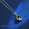 MODIAN 925 Sterling Silver Fashion  Chain Pendant Necklace For Women