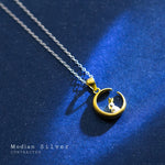 MODIAN 925 Sterling Silver Fashion  Chain Pendant Necklace For Women