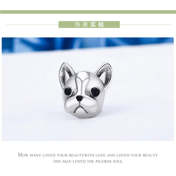 Sterling Silver Dog Pet Charms  Pendant Paw