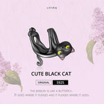 Sterling Silver Black Cat Charm Beads