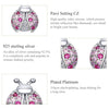 Sterling Silver Pink Ladybug Jewelry Set