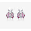 Sterling Silver Pink Ladybug Jewelry Set