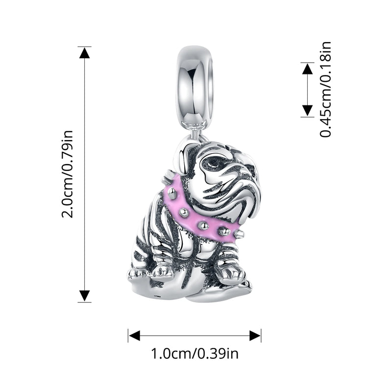 Sterling Silver Dog Pet Charms  Pendant Paw