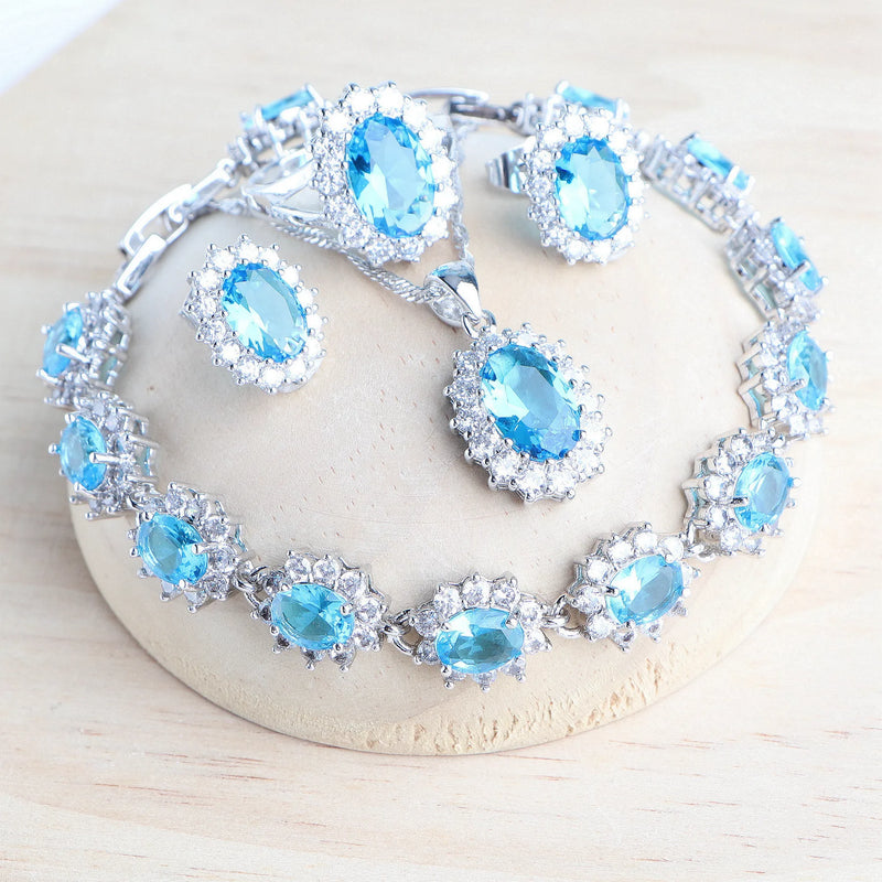 925 Sterling Silver Bridal Jewelry Sets