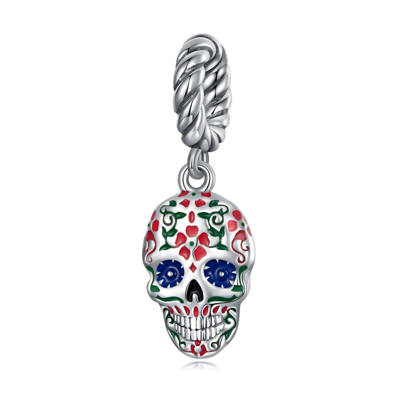 Sterling Silver Skull Pendants Halloween Bold