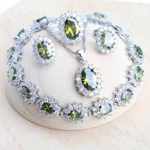 925 Sterling Silver Bridal Jewelry Sets