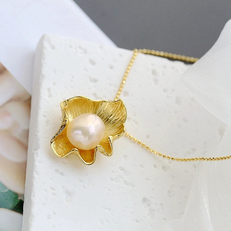 925 Sterling Silver Pendant  Baroque Pearl