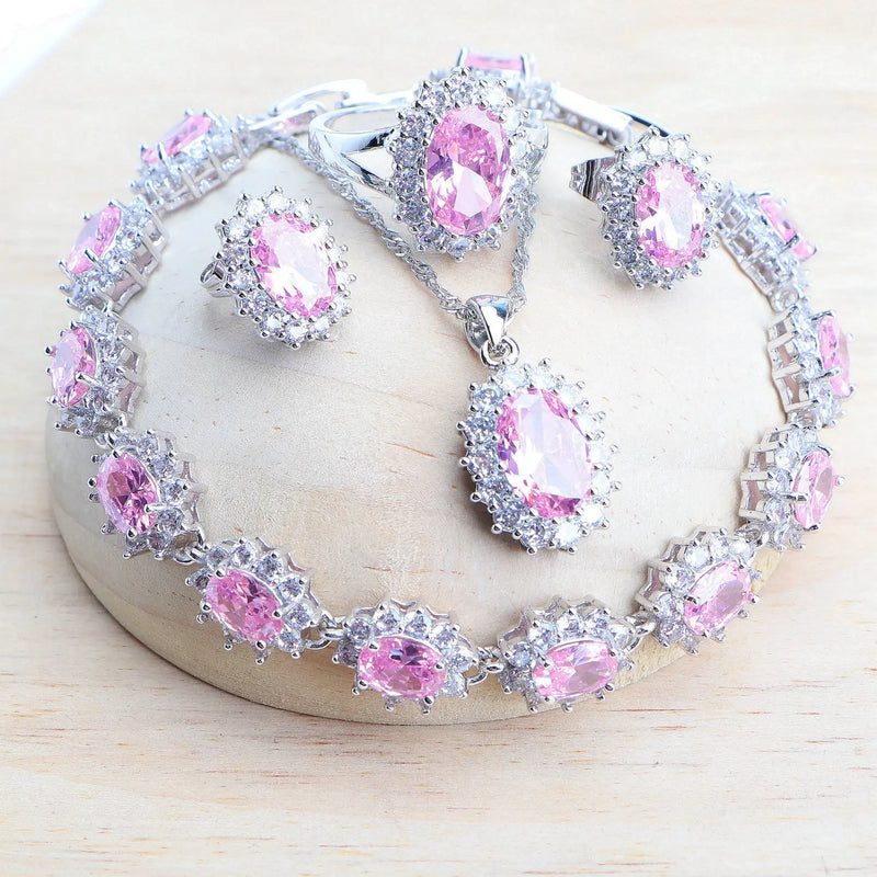 925 Sterling Silver Bridal Jewelry Sets