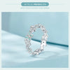 925 Sterling Silver Hollowed Heart Ring Woven Width Rings